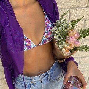 Frankies bikinis floral bikini top